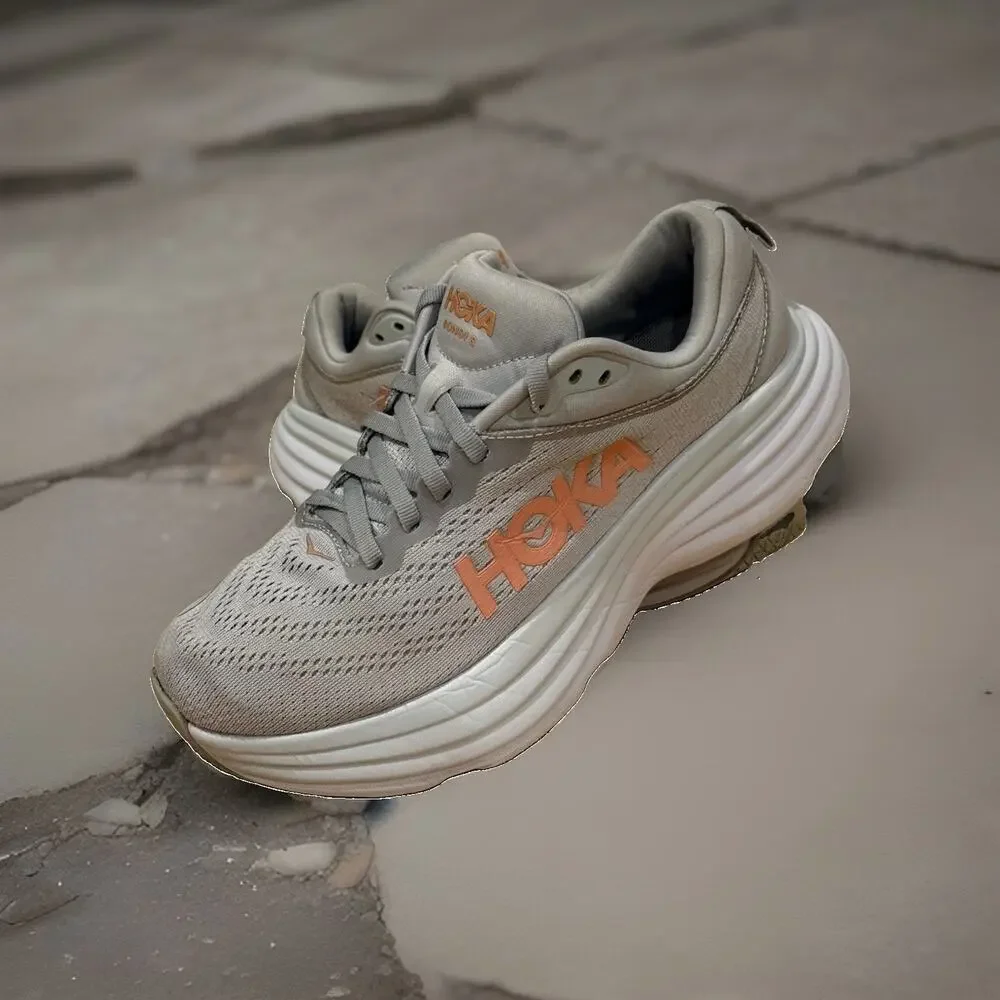 HOKA Bondi 8 Running Shoe Harbor Mist/Lunar Rock Women's Size 7.5B Style 1127952